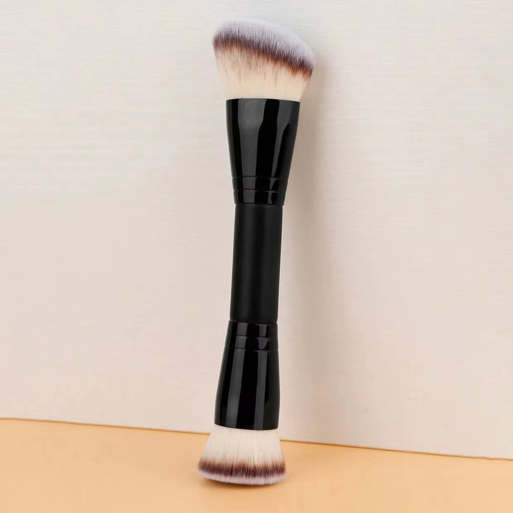 Facial Makeup Brush, a Portable Double-Headed Multi-Functional Makeup Brush, Contour Brush, Loose Powder Brush, Blush Brush