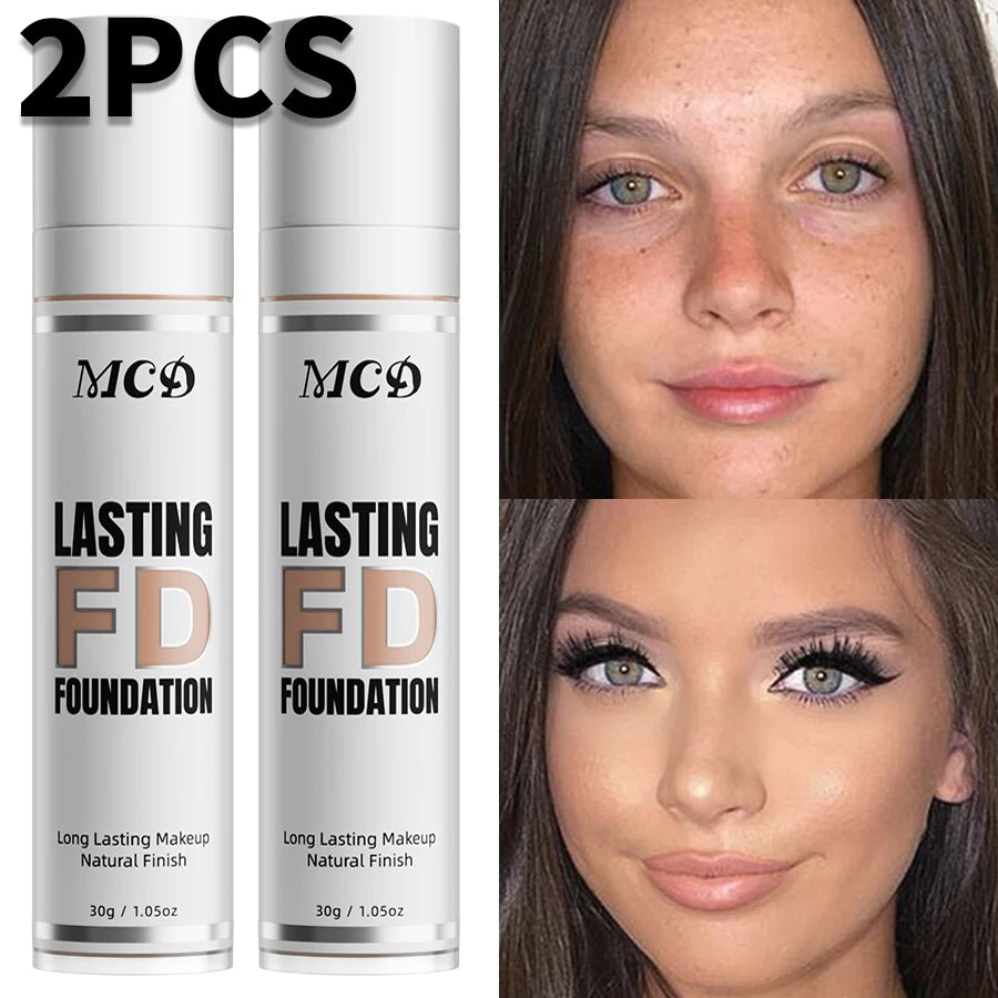 2pcs Shade Full Coverage Concealer 9 Color to Choose Liquid Foundation Makeup Natural High Coverage Base Makeup Cushion Foundation Cream Matte Face Makeup for Women Gifts Face Cosmetics Beauty