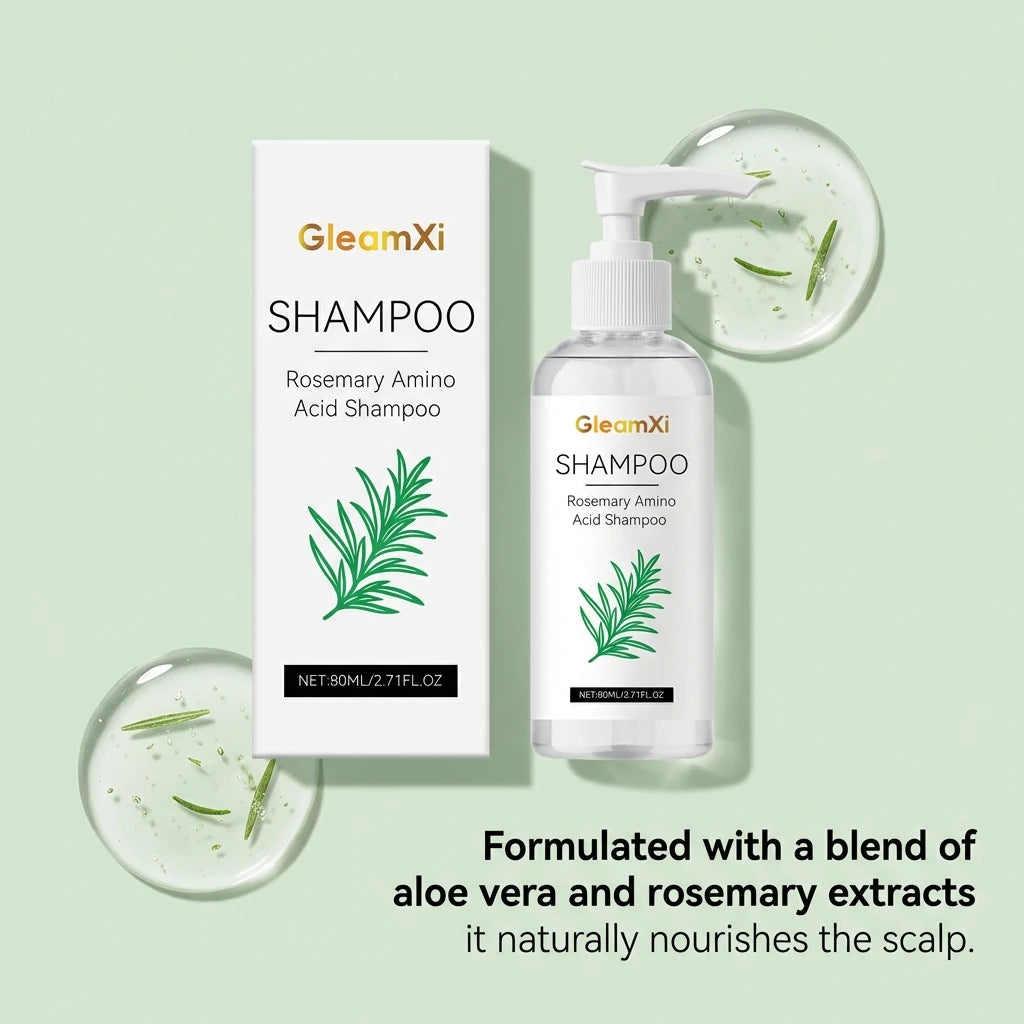 GleamXi Gentle Repair Shampoo Moisturizing Scalp Locking Hair Moisture Anti Frizz Non Irritating Formula Rosemary Hair Shampoo