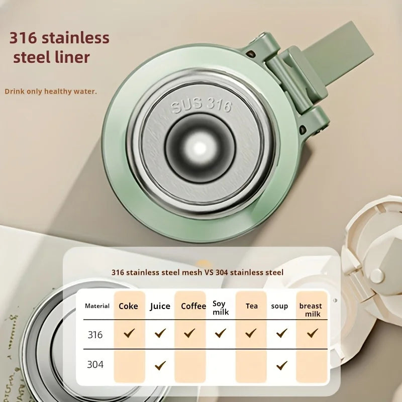 Stainless Steel Vacuum Insulated Tumbler Portable Outdoor Activity Handheld Cup Ultra Long Time Heat Retention