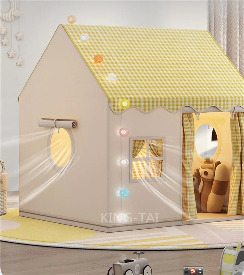 Kid Toys Tent Princess Castle Play House Cubby Children Small House Folding indoor Play tent Baby Tent Solid Frame No Light Ball