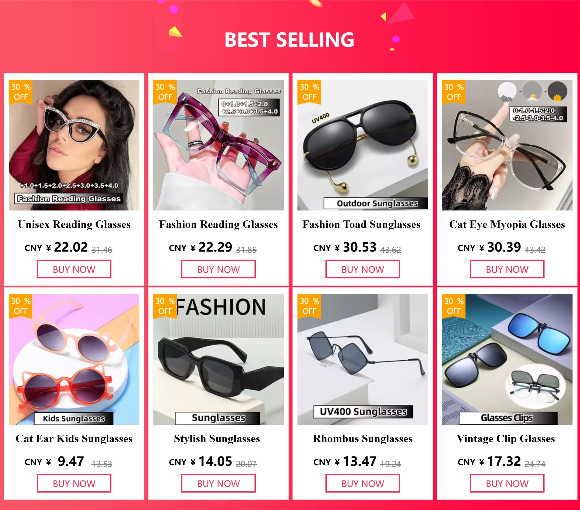New HD Ultra Light Small Arrowhead Fashion Sunglasses UV400 Retro UV Protection Driving Street Shooting Riding Shades Eyeglasses
