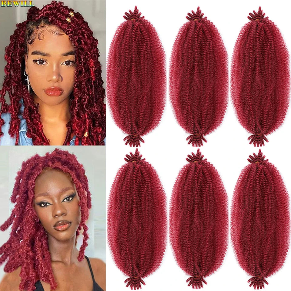 1-8 Packs Afro Twist Hair#4 30 350 12 16 inch Springy Marley Twist Braiding Hair Pre-Separated Kinkys Bulk Hair for Locs Crochet
