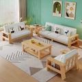 Combination household living room wood cloth winter and summer dual-purpose corner princess all rubber wood solid wood sofa