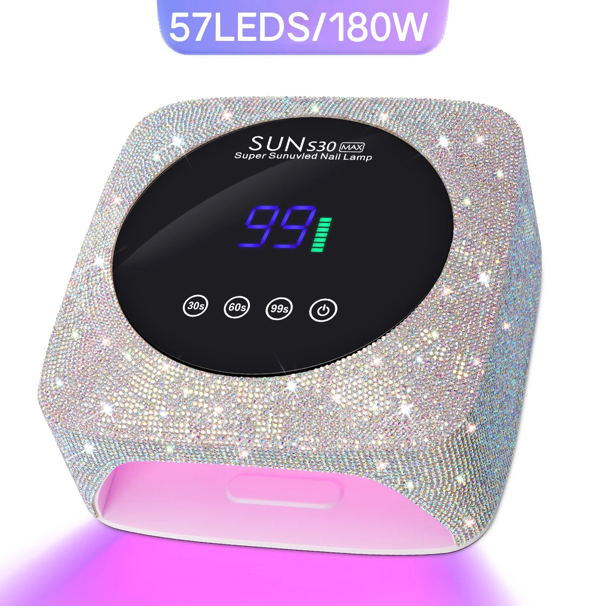 180W UV LED Nail Lamp 57LED Rechargeable Nail Dryer For Curing Polish Gel Wireless Manicure Machine With Smart Sensor Salon Tool