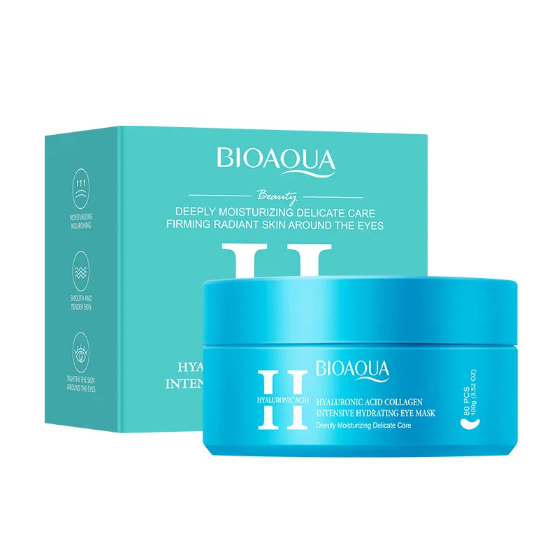 1 Box of 80Pcs Collagen Moisturizing Eye Masks, Eye Patches, Containing Collagen Ingredients, Moisturize and Nourish the Skin Ar