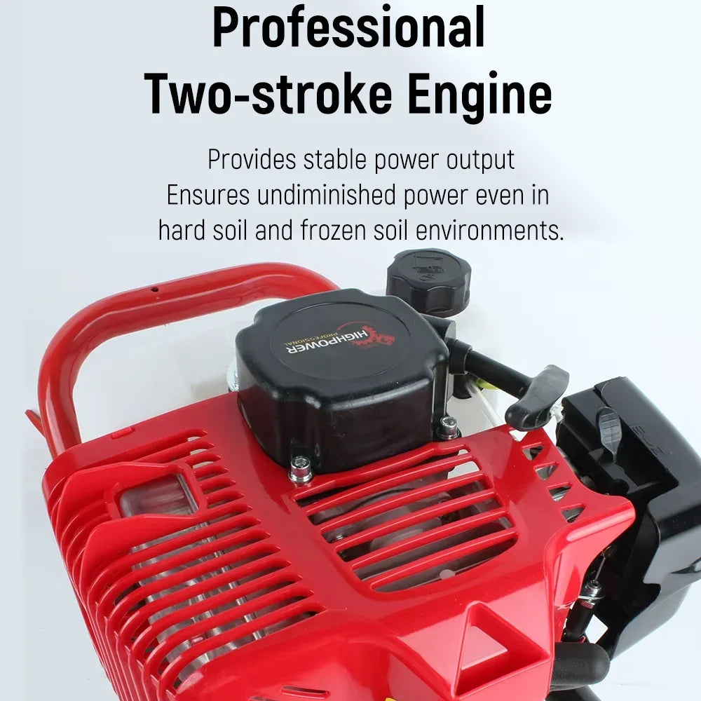 2 stroke Petrol Post Hole Digger Powerful Earth Auger Soil Drilling Machine Handheld Earth Drill for Digging Holes Earth Drill