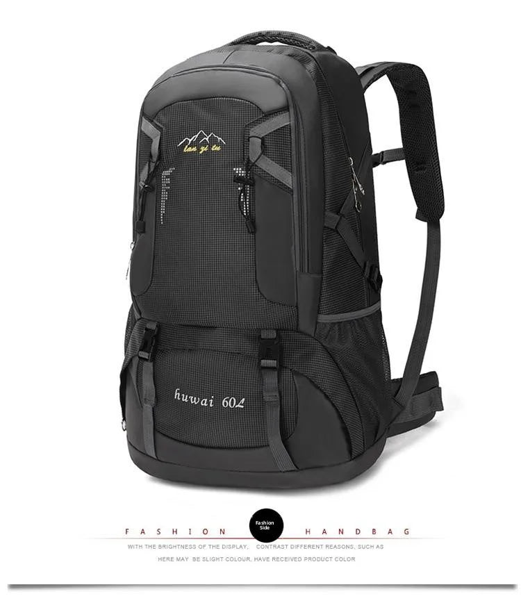 Outdoor Travel Backpack 60L Large Capacity Men's Women's Climbing Bag Luggage Multifunctional Bookbag Lightweight Waterproof