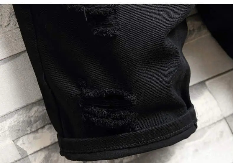 Men's Denim Shorts 2025 Summer Y2k Streetwear Ripped Casual Denim Knee Length Solid Jeans Shorts White New Classic Jeans Shorts