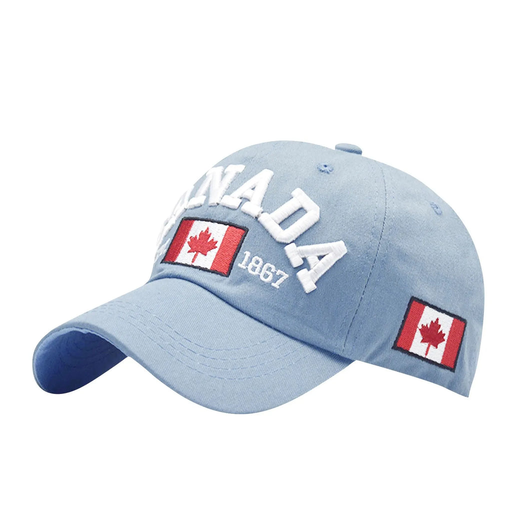 Fashion Canada Baseball Cap,Embroidered Maple Leaf Golf Hat Adjustable Canada Hat For Men Women Kids Canada Souvenirs