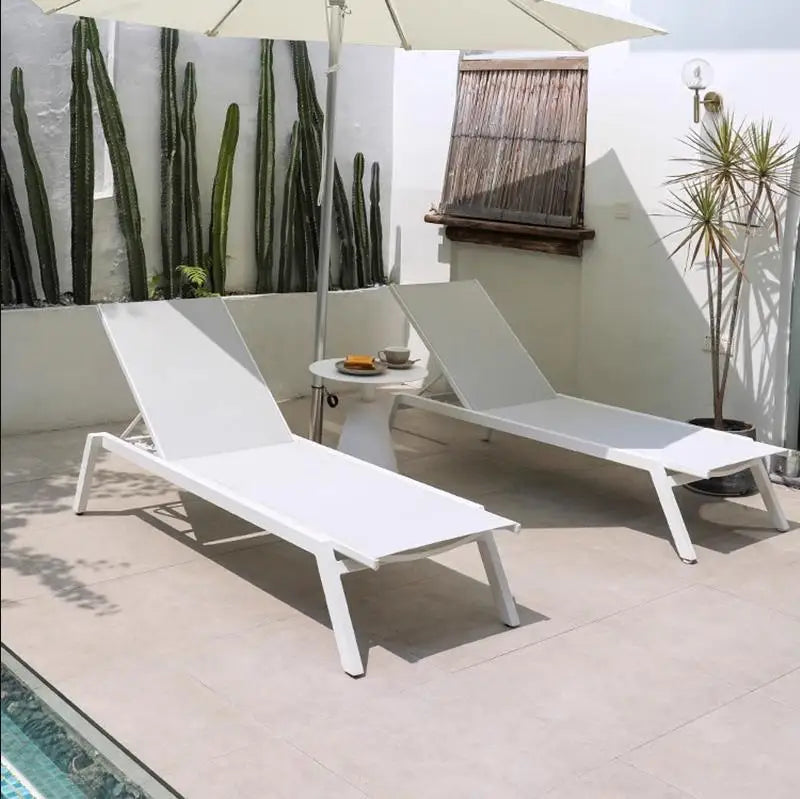 Waterproof Outdoor Lounger Sofa for Pool Hotel Terrace Balcony Leisure Garden Patio Furniture Creative Sunbed Chaise