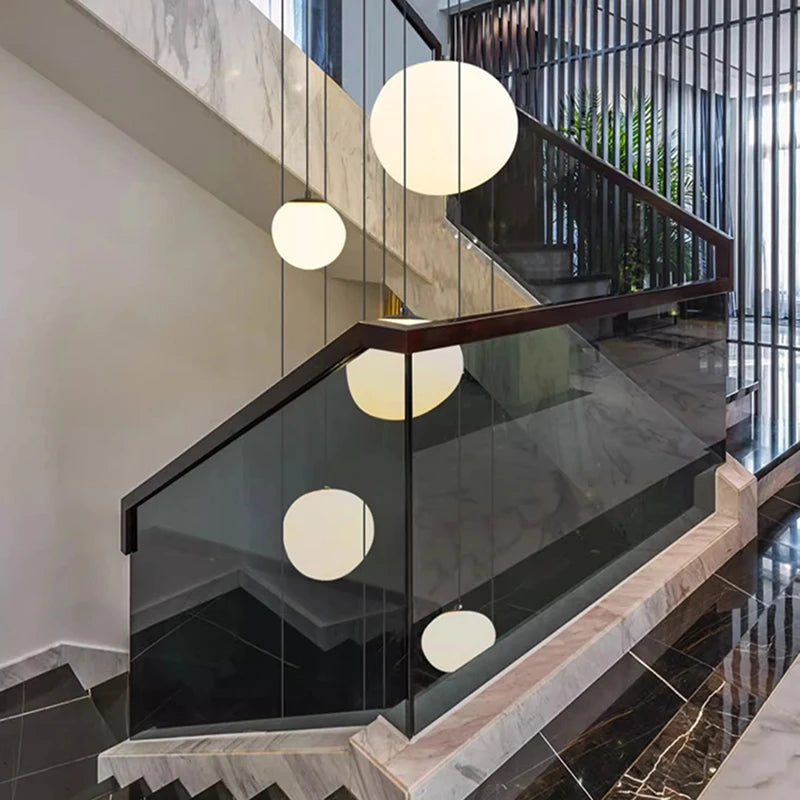 Modern Stair Chandelier Pendant Lights Indoor Lighting Ceiling Lamp Hanging Light LED Chandeliers for Living Room Indoor Lightin