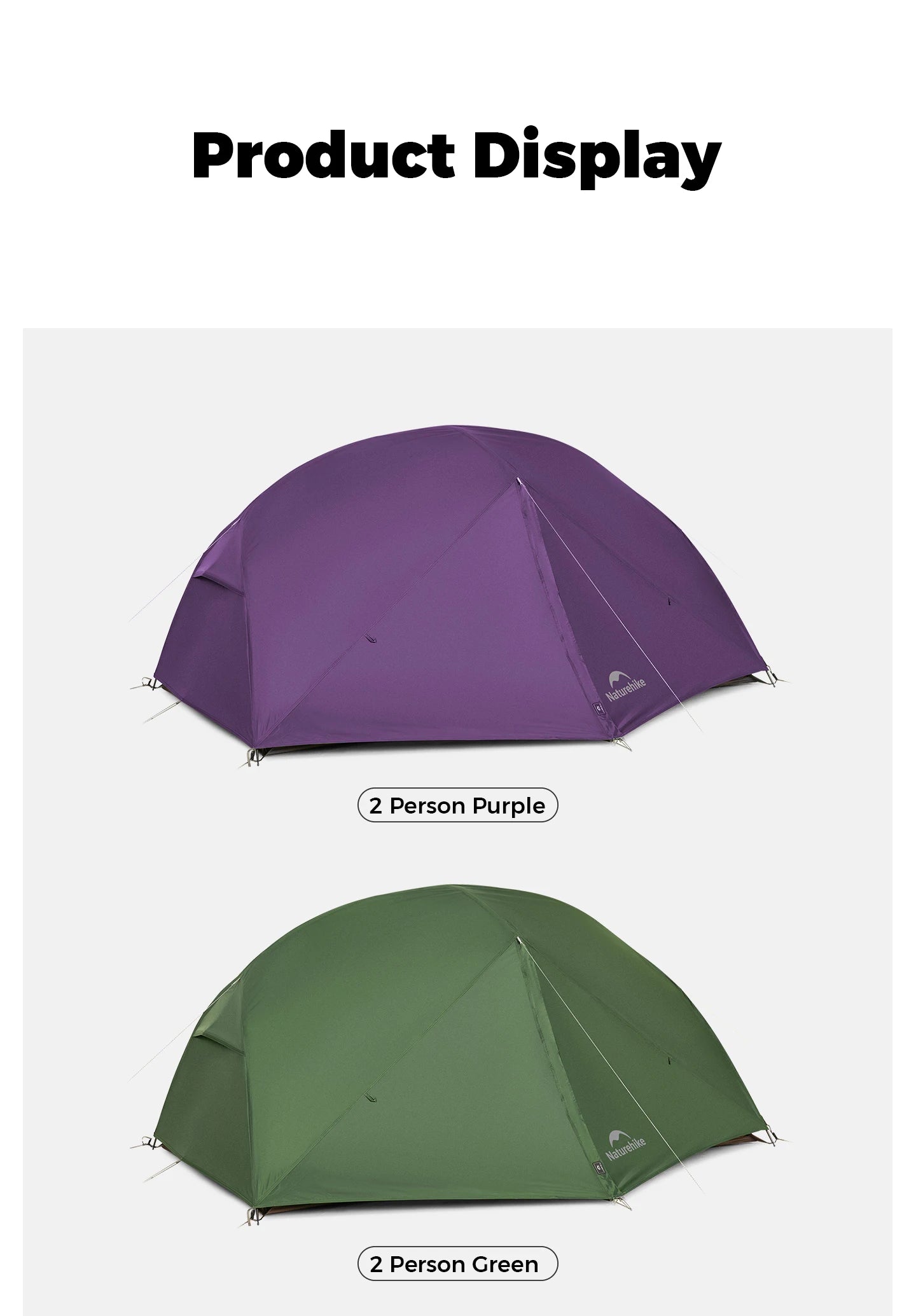 Naturehike Tent Mongar BASE/PRO/UL 1 2 3 Person Tent Ultralight Outdoor Camping Tent Waterproof Hiking Backpacking Tent Awning