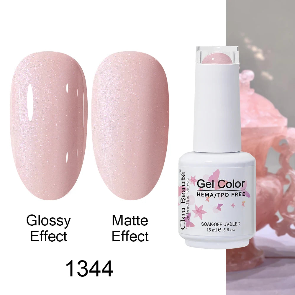 Clou Beaute HEMA TPO FREE Caramel Brown Wine Red Coffee Gel Nail Polish High Pigment Autumn Nail Art Full Coverage UV Varnish