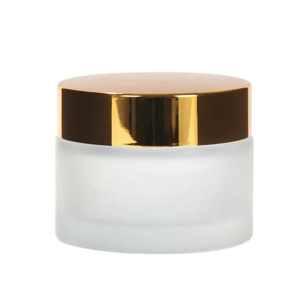 5-50g Frosted Glass Cream Jar Silver/Gold/Black/White Liquid Foundations Face Cream Bottles Eye Shadow Lip Balm Makeup Jar