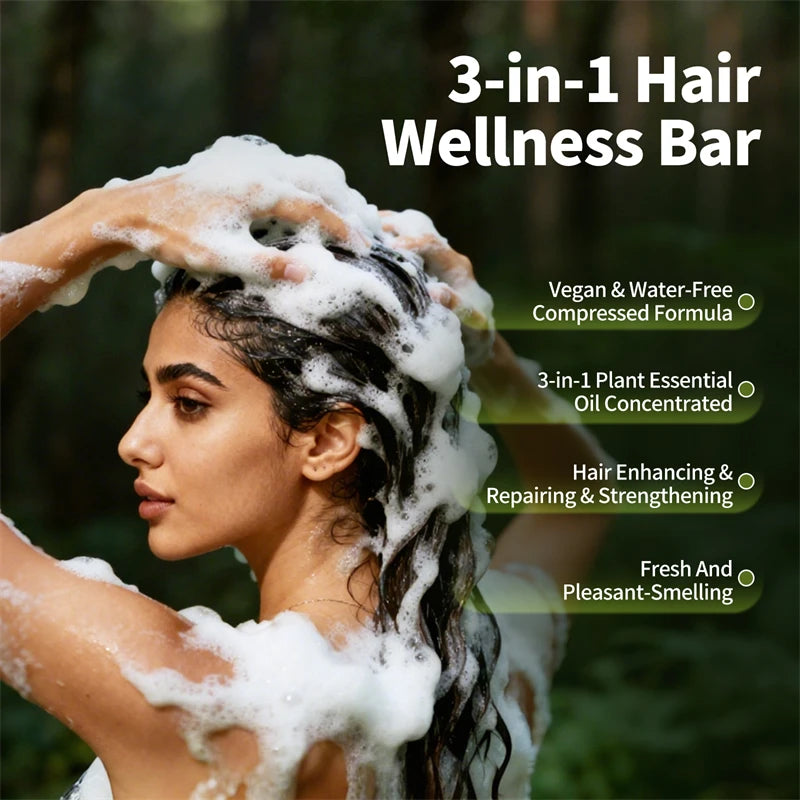 Sevich Usman Grass & Platycladus Shampoo Bar Handmade Solid Soap Strengthens Root Anti Hair Loss Herbal Shampoo Soap Hair Growth