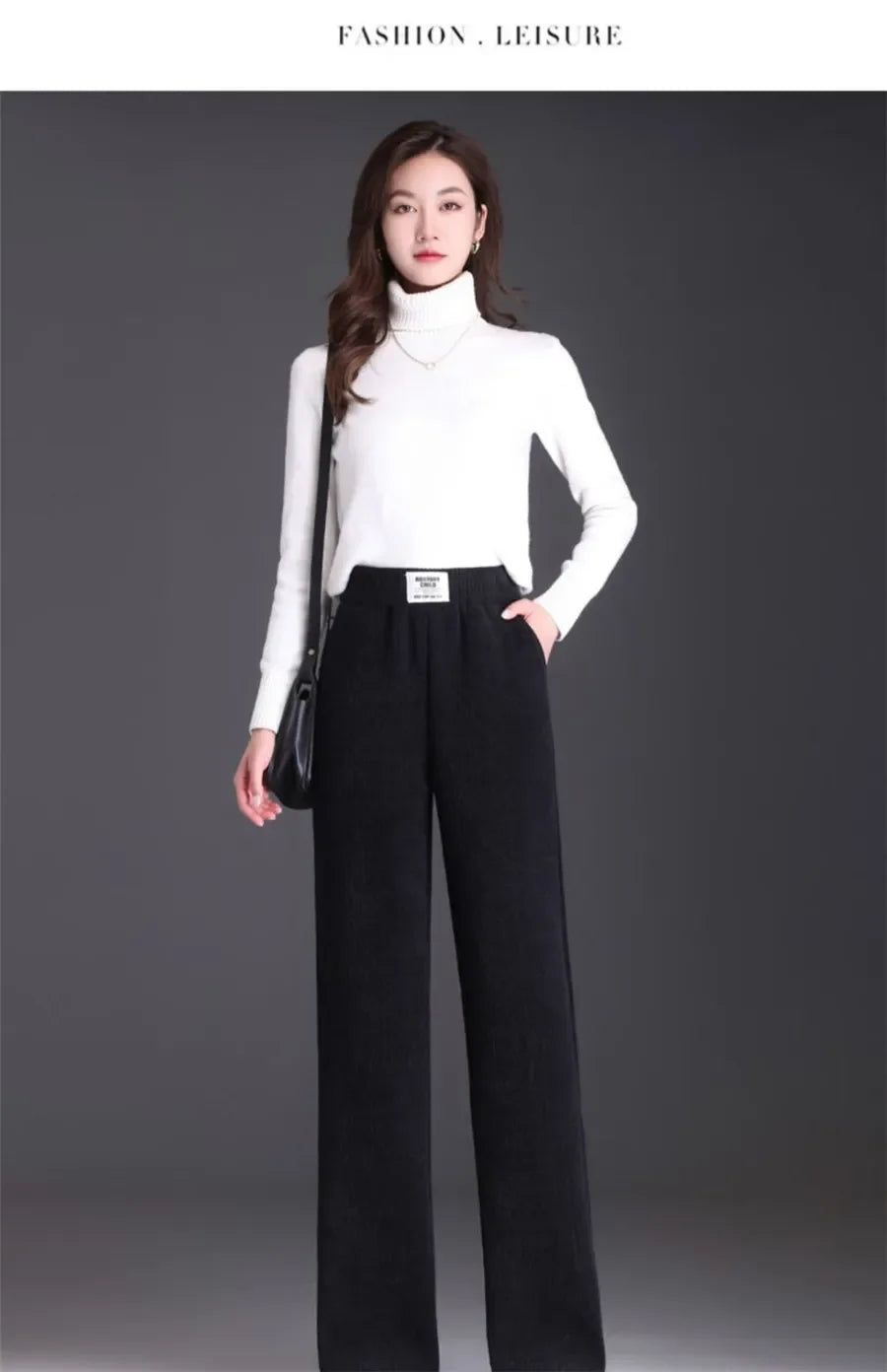 Youthful Woman Clothes Thick Winter Fleece Casual Sport Baggy Sweatpants Women's Pants HighWaist Lamb Fluff Straight Pantalones