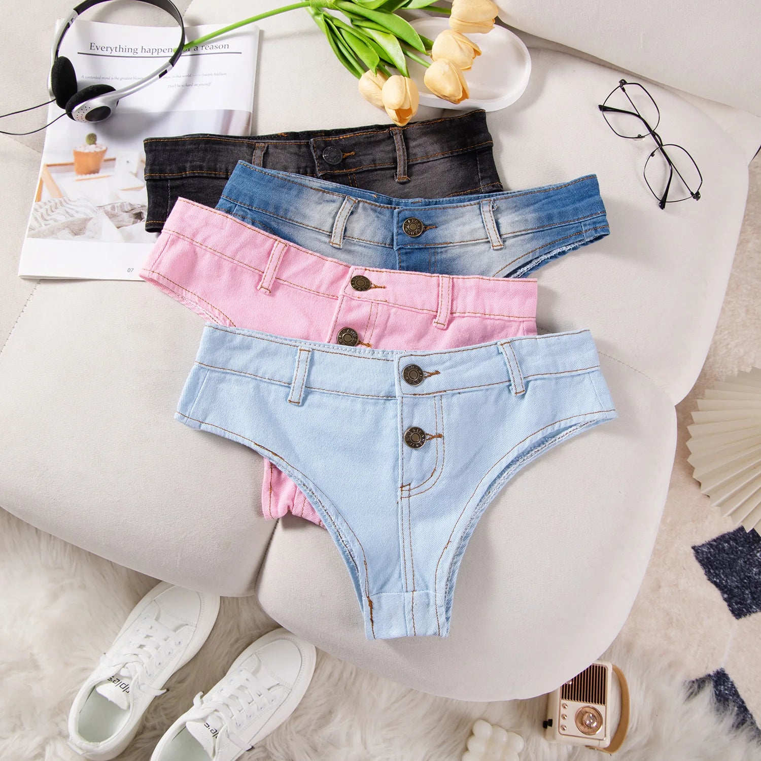 Denim Shorts for Women, Low Waist, Mini Jeans, Sexy Lady Nightclub, Hot Dance Briefs, Girl Party Gift, Fashion, New, Summer, P08