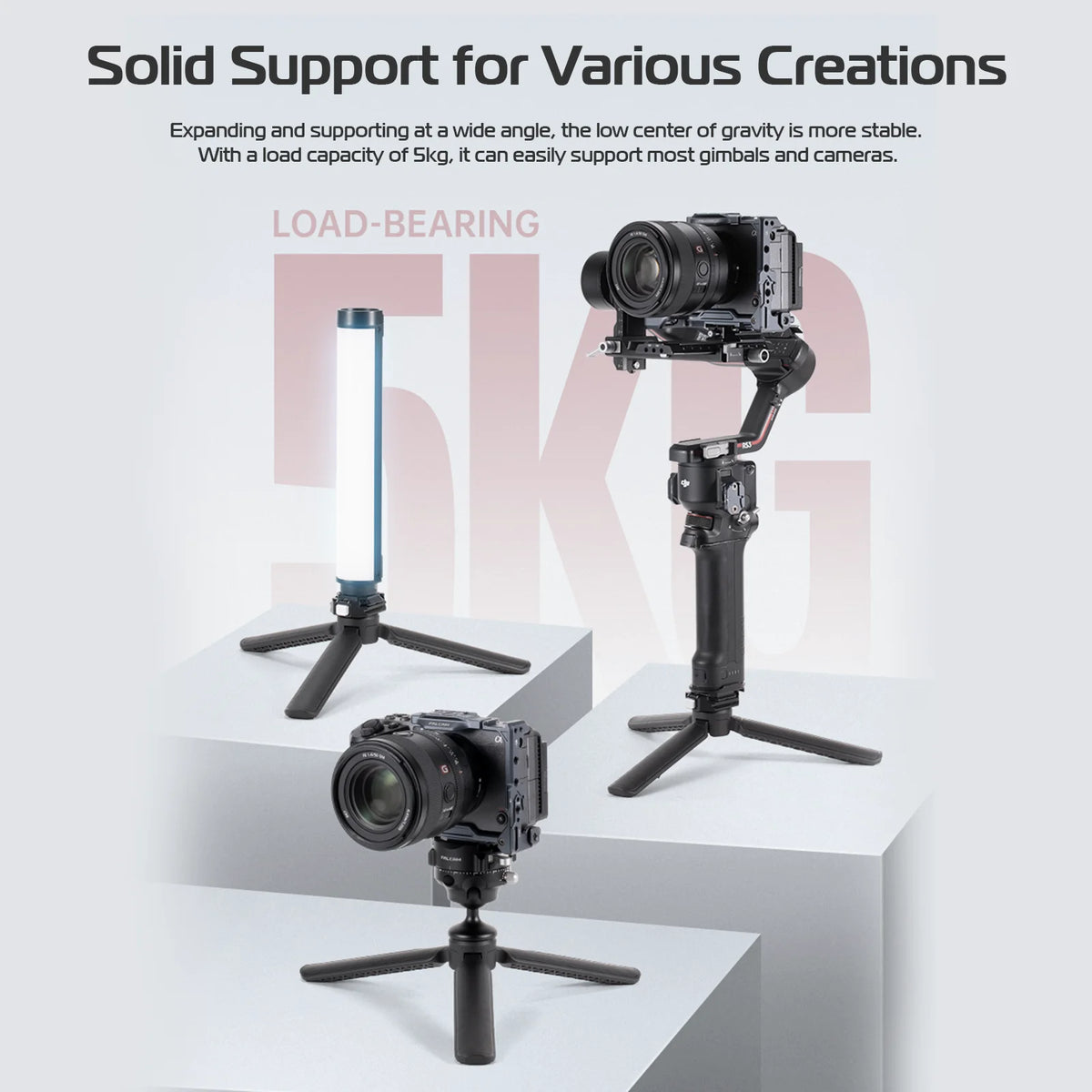 Ulanzi FALCAM TreeRoot Quick Release Desktop Tripod Portable Mini Tripod Handle for DJI Ronin Stabilizer F38 Quick Release Mount