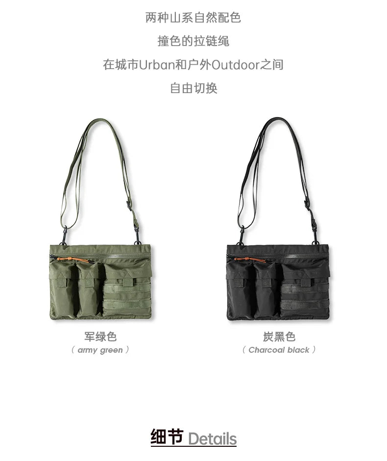 Maden 2023 New Japan Multi-Pocket Function Crossbody Bag Crossbody Outdoor Mountain Style Waist Bag Side Shoulder Men's Small