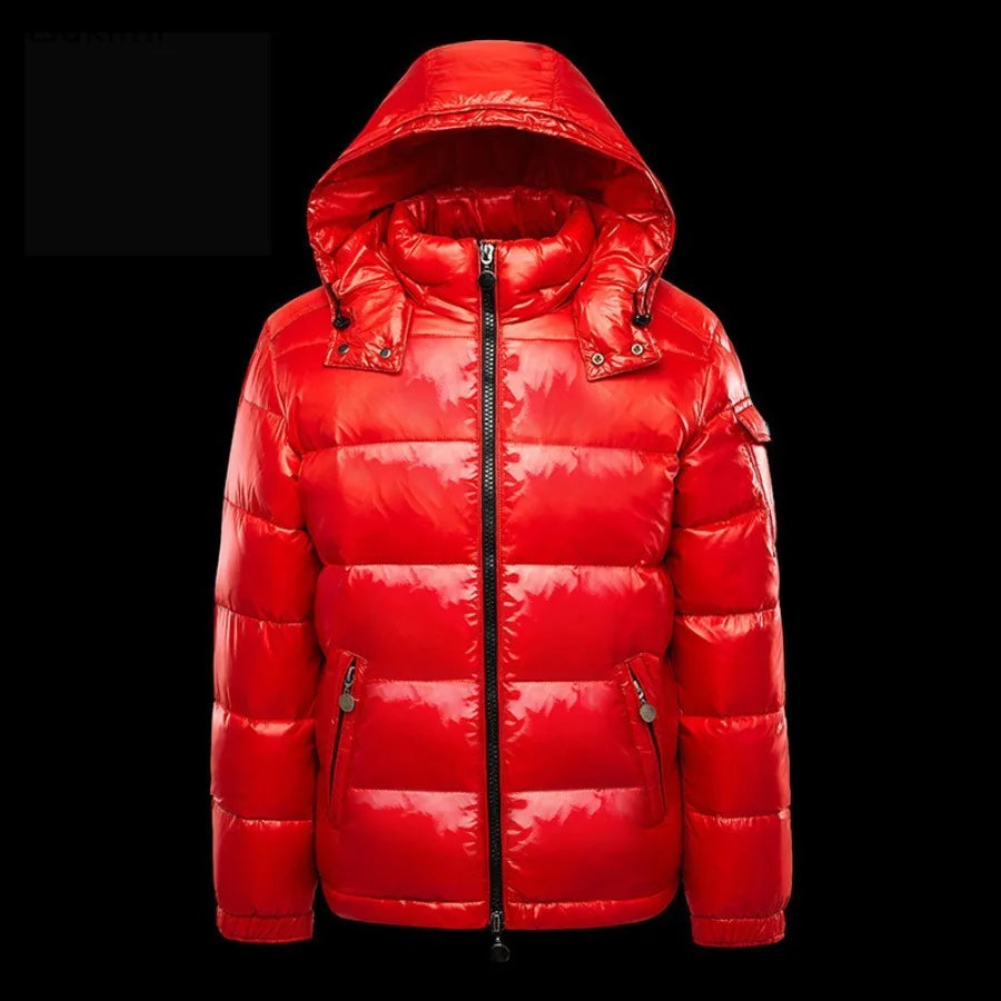 2026 Fashion Waterproof Short Cotton Jackets Men's Black Lightweight Snow Parkas High Quality Glossy Parkas Winter Jackets Male