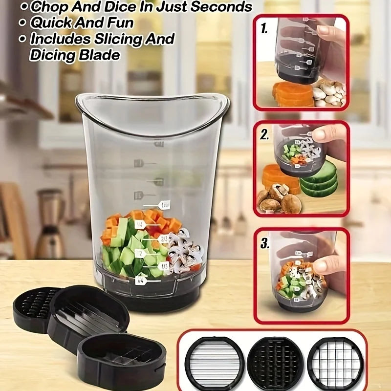 Vegetable Fruit Slicer Cup Multi-Function Kitchen Tool Easy Clean Food Cutter Salad Tool Kitchen Gadgets Accessories