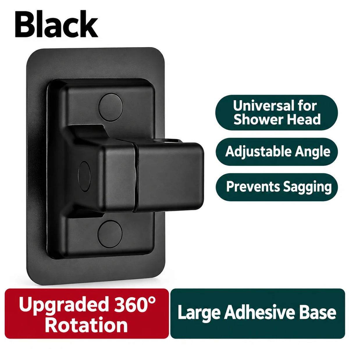 Shower Head Holder 360° Adjustable Wall Mounted Shower Holders Self-Adhesive Shower Head Handheld Bracket Bathroom Accessories