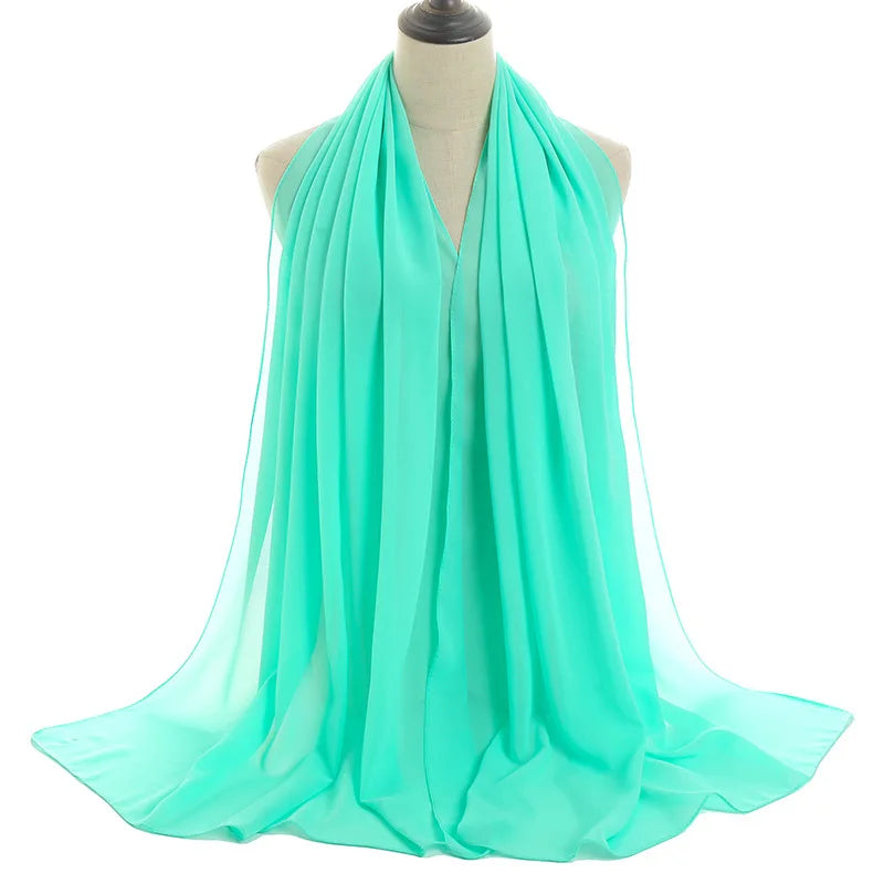 Ramadan Islamic Instant Bubble Chiffon Shawl Scarf Lady Head Wrap Women Hijabs Scarves Bufandas Muslim Veil Hijab Snood 180*70cm