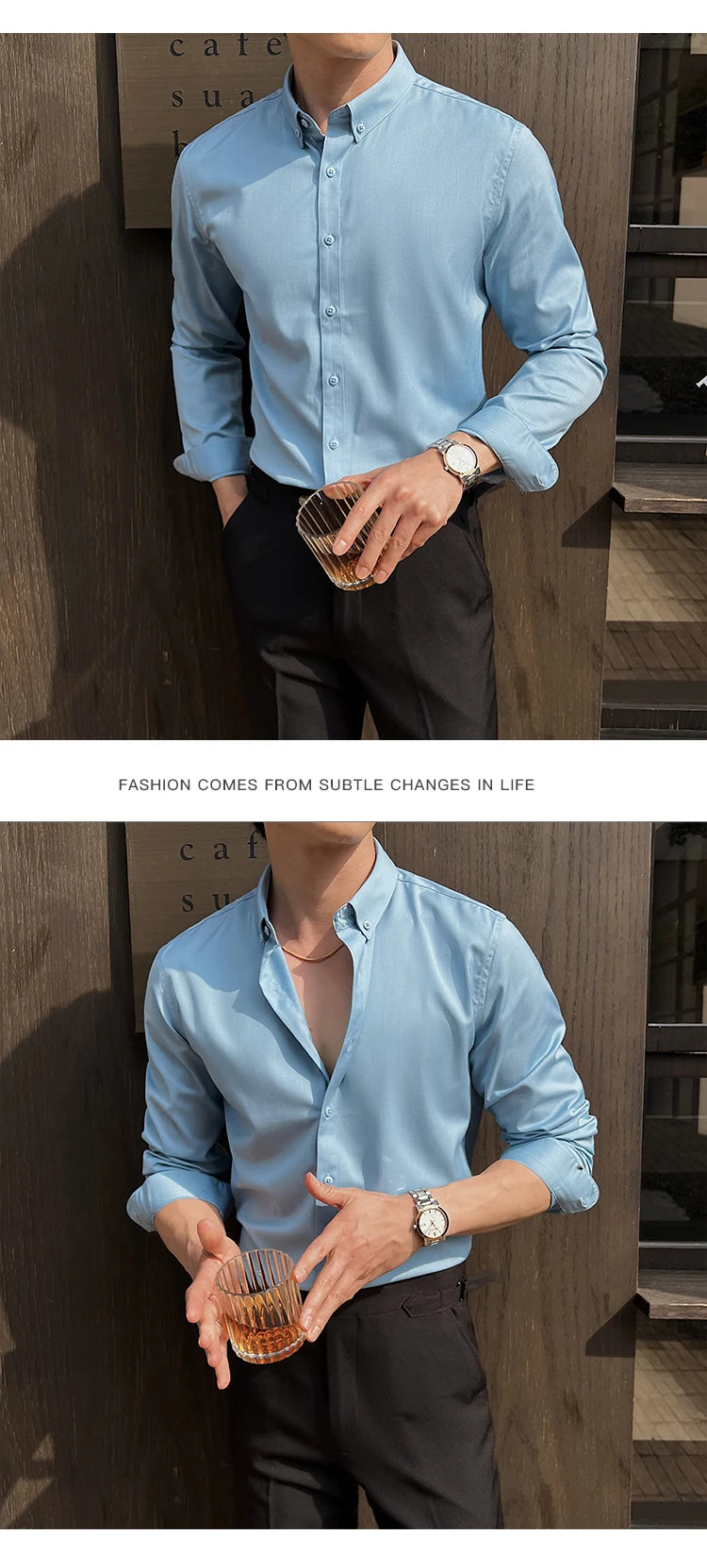 Shirts for Men Long Sleeve British Style Solid Casual Anti-wrinkle Soft Slim Fit Formal Dress Shirt Men Clothing Oversized 7XL-S