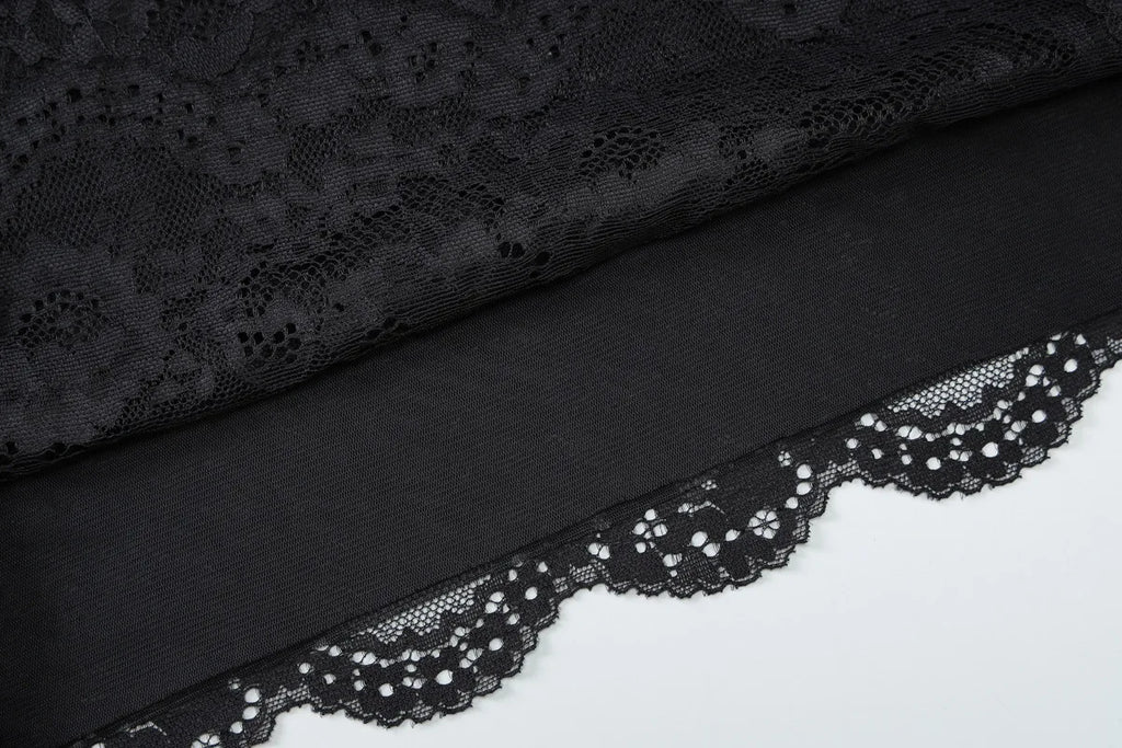 Woman Clothing Spaghetti Strap Mesh Lace Patchwork Party Club Dress Female Sexy See-through Sleeveless Short Evening Dresses
