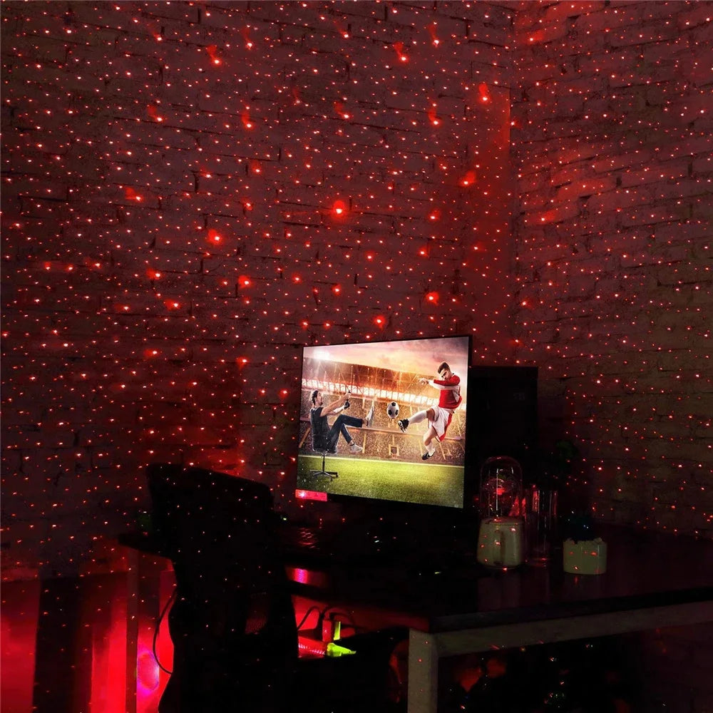 Mini LED Car Roof Star Night Lights Projector Light Interior Ambient Night Starry Sky USB LED Decorative Lights Plug and Play