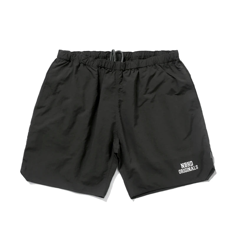 Quick Dry NBHD V-shape Shorts Zipper Pockets Shortpants Japan Men Women Thin Fabric Loose Drawstring Short Pants Breeches