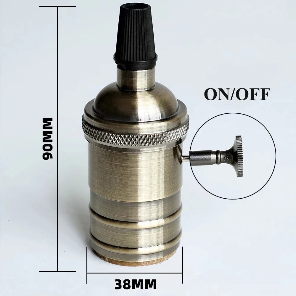 Lamp Holder Vintage Edison bulb E26 E27 Base Screw Bulb base Aluminum Light 110V 220V Socket Industrial Retro Pendant Lampholder
