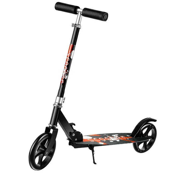 Foldable Scooter for Kid Teen Adult Adult Scooter All Iron 200mm Big Wheel Scooter City To Work Scooter Campus Foot Scooter