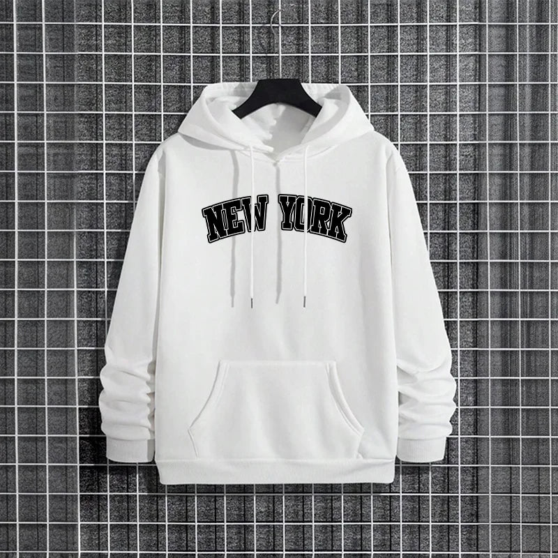 2025 New Arrival Men's Hoodie High Quality Hooded Long Sleeve Sweatshirt Autumn Winter City Vibes Fashion Casual Coat Streetwear