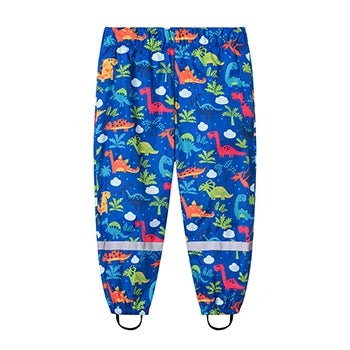 2 3 4 5 6 7 8 Years Girls Waterproof Pants Cute Cartoon Spring And Autumn Kids Pants New Fashion Boys Outdoor Children Clothing