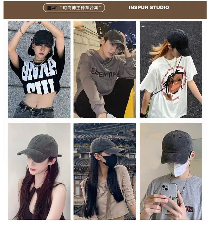 Fashion Solid Baseball Caps for Men Cap Streetwear Style Women Hat Snapback Casual Cap Casquette Dad Hat Hip Hop Cap