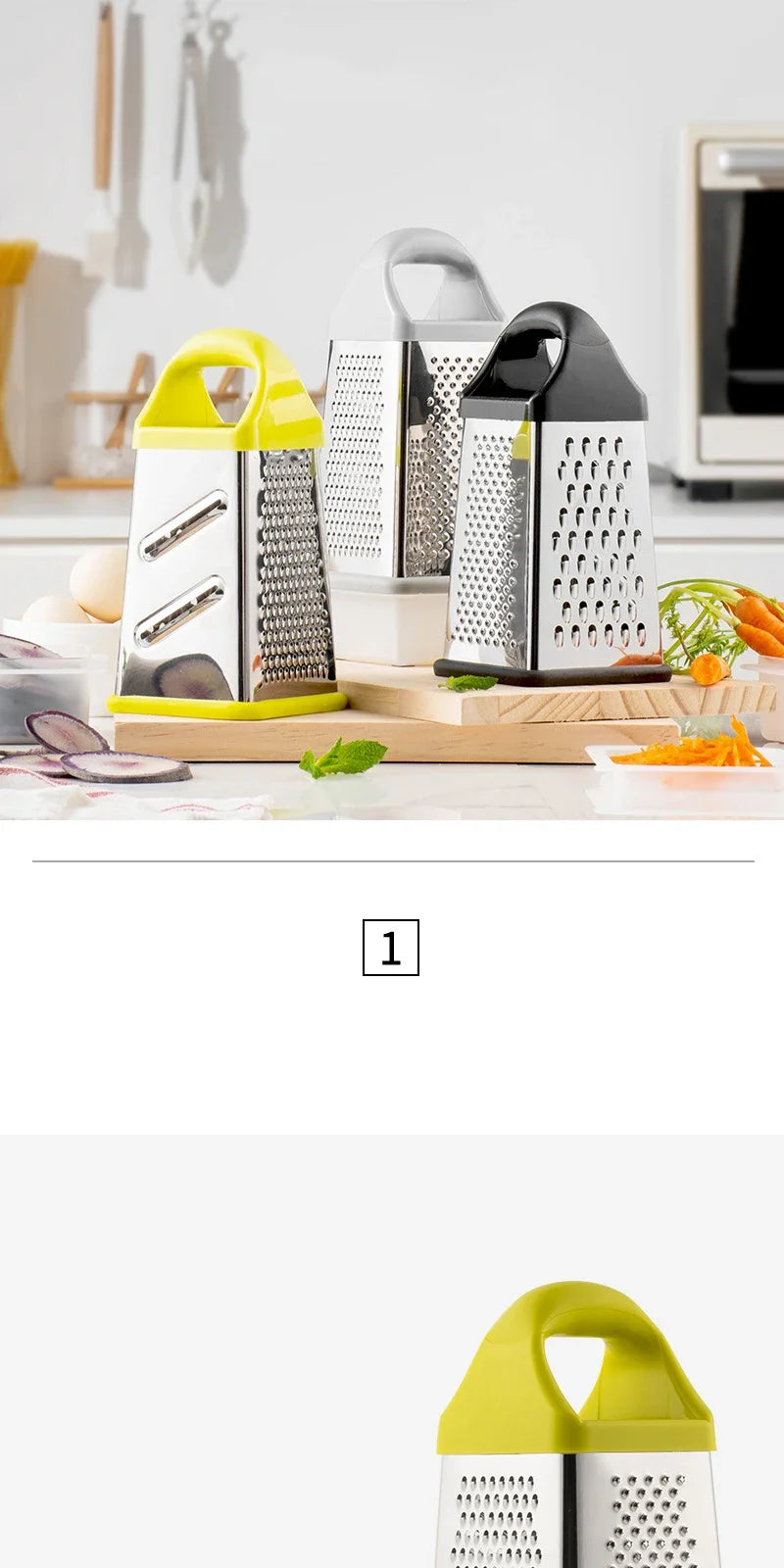 Multifunctional Vegetable Grater Chopper 4 Side Manual Stainless Steel Cheese Garlic Ginger Fruit Cutter Slicer Kitchen Gadgets
