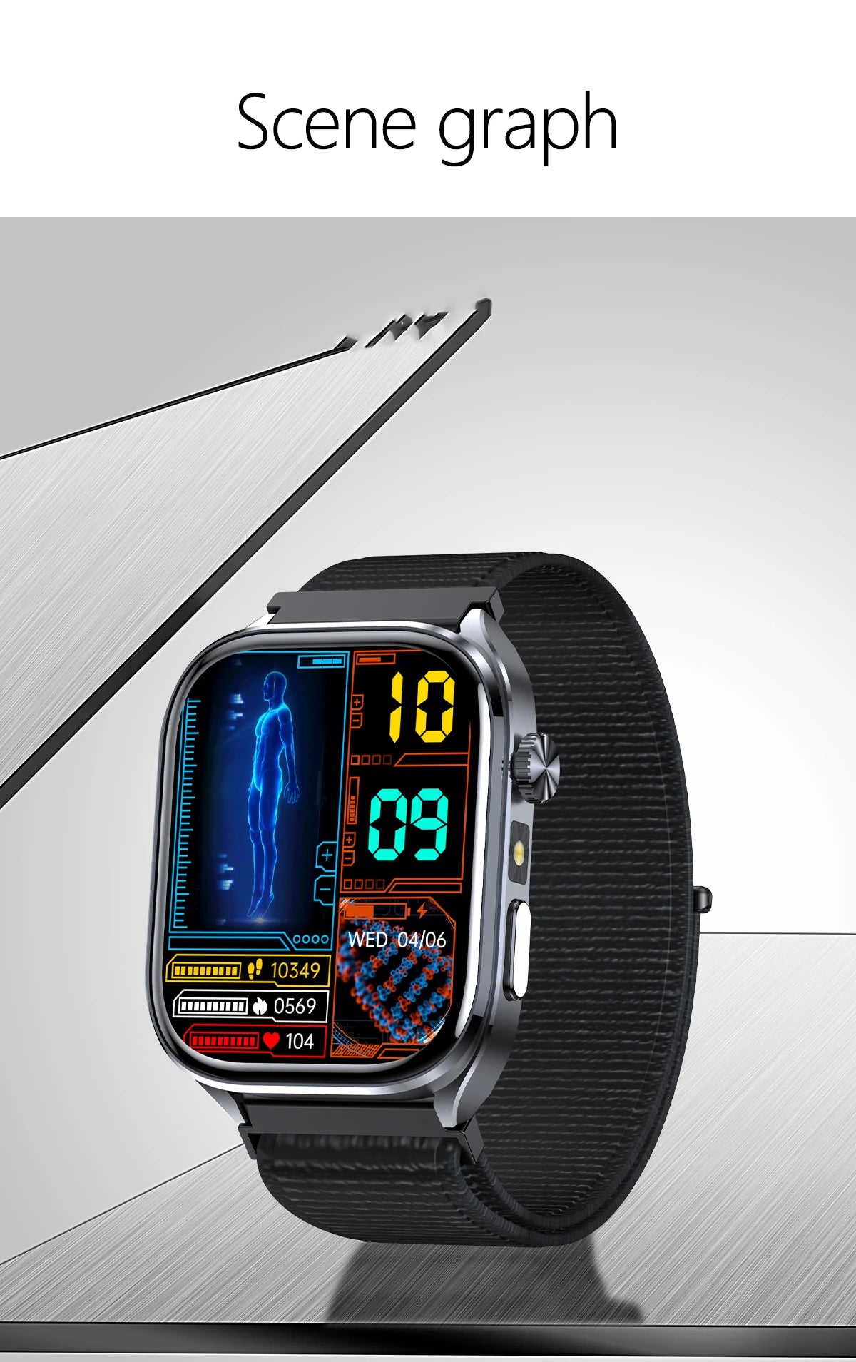 2026 New AI-Diagnosis Care Smartwatch Accurate ECG Uric Acid Lipids Blood Pressure Body Fat IP68 Waterproof Fitness Smartwatch