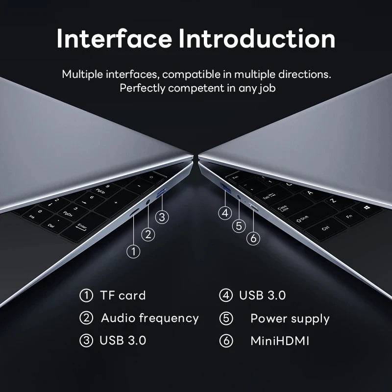 2025 NEW Core i9 laptop 16GB RAM 2TB SSD Portable laptops 1920*1080 Laptop computer i9-8950hk laptop 14.1-inch Office laptop
