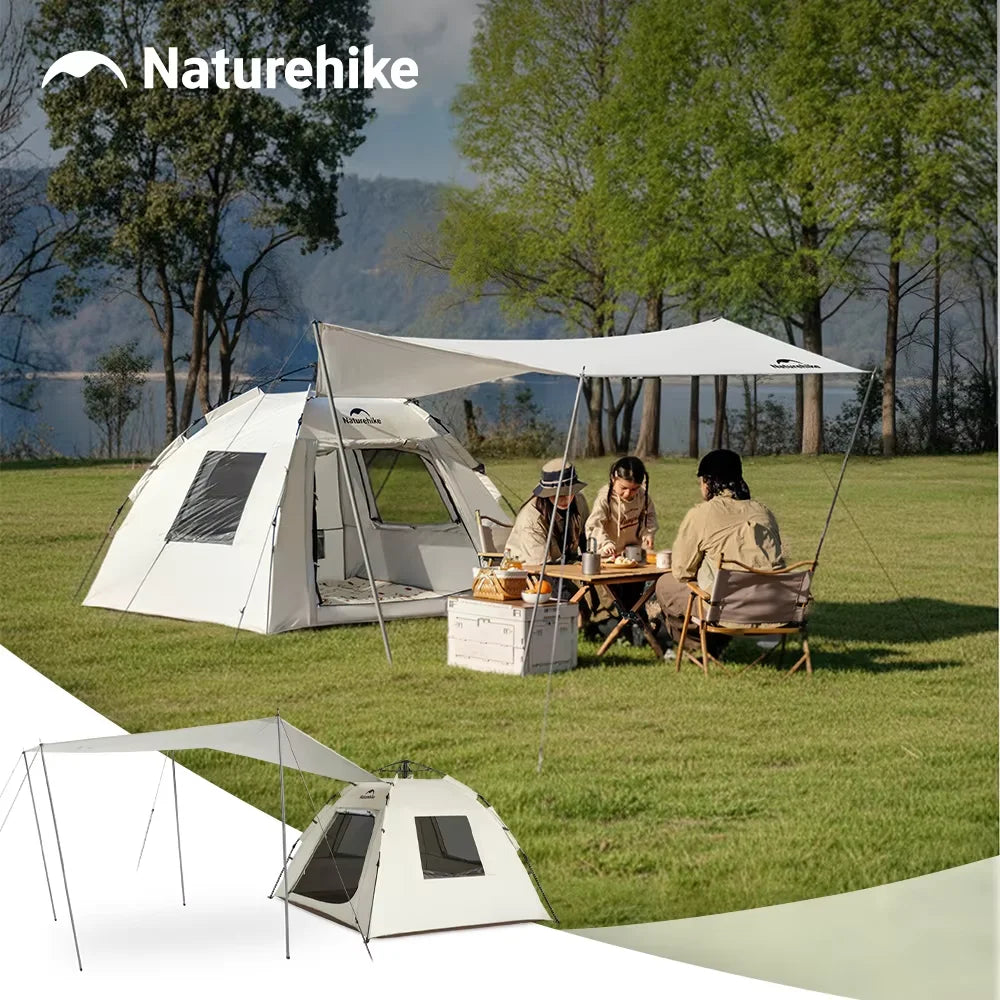 Naturehike Ango S  3 4 Person Tent Outdoor Automatic Tent Family Waterproof Park Tent One-Touch Tent Portable Sun Shelter Tent