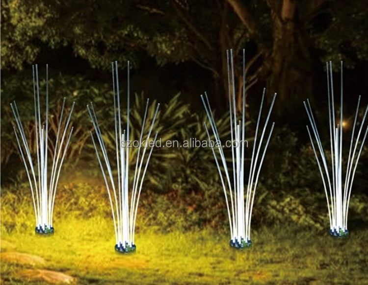 Theme Park Lighting Easy Installation Outdoor Waterproof PMMA Fiber Optic Reed Light