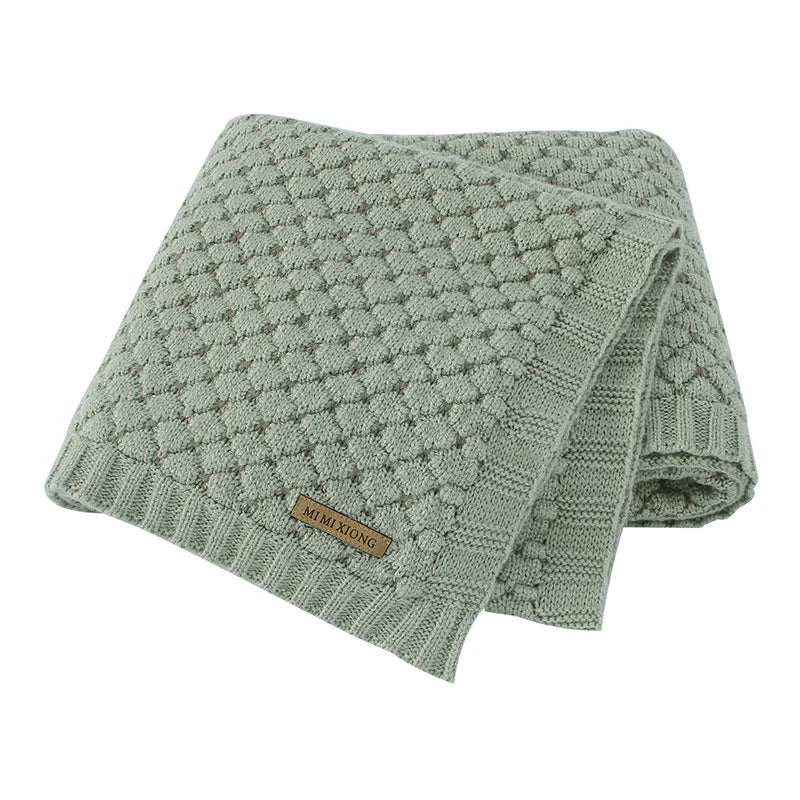 Winter Warm Baby Blankets Knitted 100*80cm Newborn Boys Girls Autumn Stroller Bedding Swaddle Wrap Cradle Quilts Dual-Use Covers