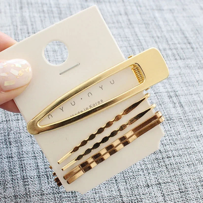3Pcs/set Pearl Metal Gold Color Hair Clip Bobby Pin Barrette Hairband Hairpin Headdress Women Girls Lady Hair Styling Tool