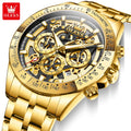 OLEVS 9913 Mens Watch Quartz Watch Classic Multifunctional Business Watch For Men 30m Waterproof Luminous Box Gift