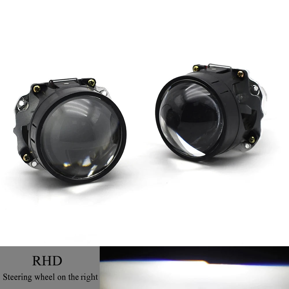 2.5 Inch Mini Bi Xenon Projector Lens RHD LHD Fit H1 H4 H7 Car Motorcycle Headlight Headlamp Car Assembly Kit Retrofit Replace