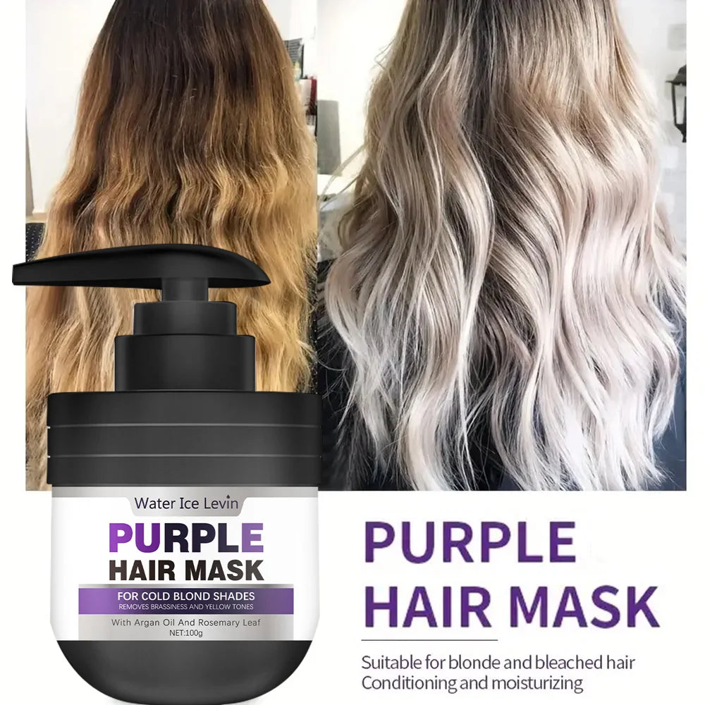Purple Keratin Hair Mask Repairing For Hair Damaged Maltreated Moisturizing Nourishing Repairing Hair Mask Hair Care Conditioner