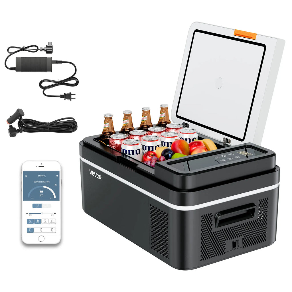 Succebuy 20L Portable Refrigerator Freezer Electric Compressor Car Cooler with 12/24v DC & 110-240v AC for Kitchen and Bar