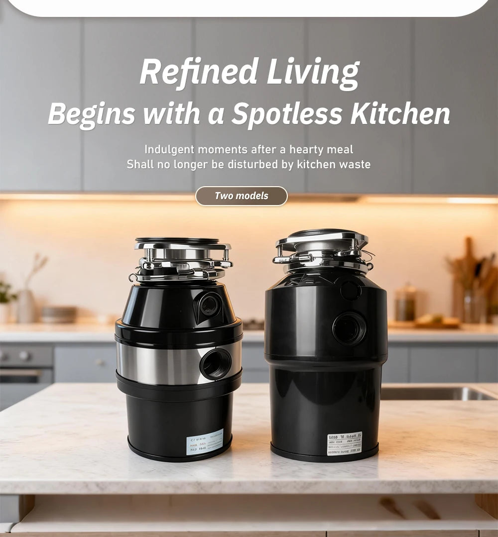 Electric Kitchen Food Waste Disposer Heavy-duty Under Sink Grind Garbage Disposal Unit Food Waste Grinder Machine 220V 550W