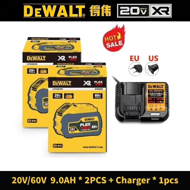 100% Genuine Dewalt 20V Battery, 2AH 5AH 6AH Rechargeable Lithium Ion Battery, Dewalt DCB200 Power Tool Replacement Battery